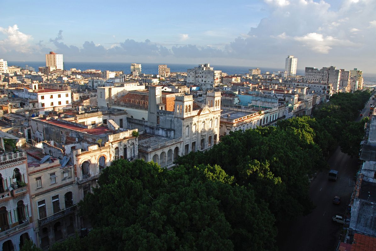 23 Cuba - Havana Centro - Hotel NH Parque Central - view down Prado